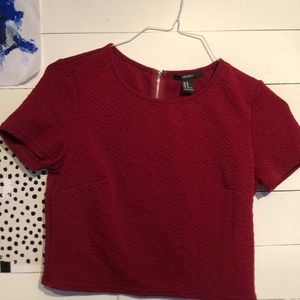 Deep Red Short Top